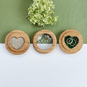 wooden ring holders for wedding ceremony