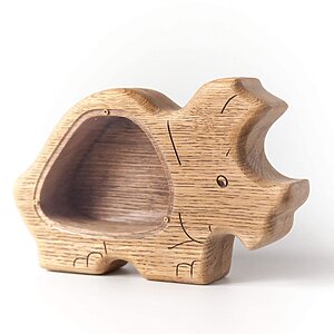 Alternative view of Dinosaur wooden piggy bank for kids