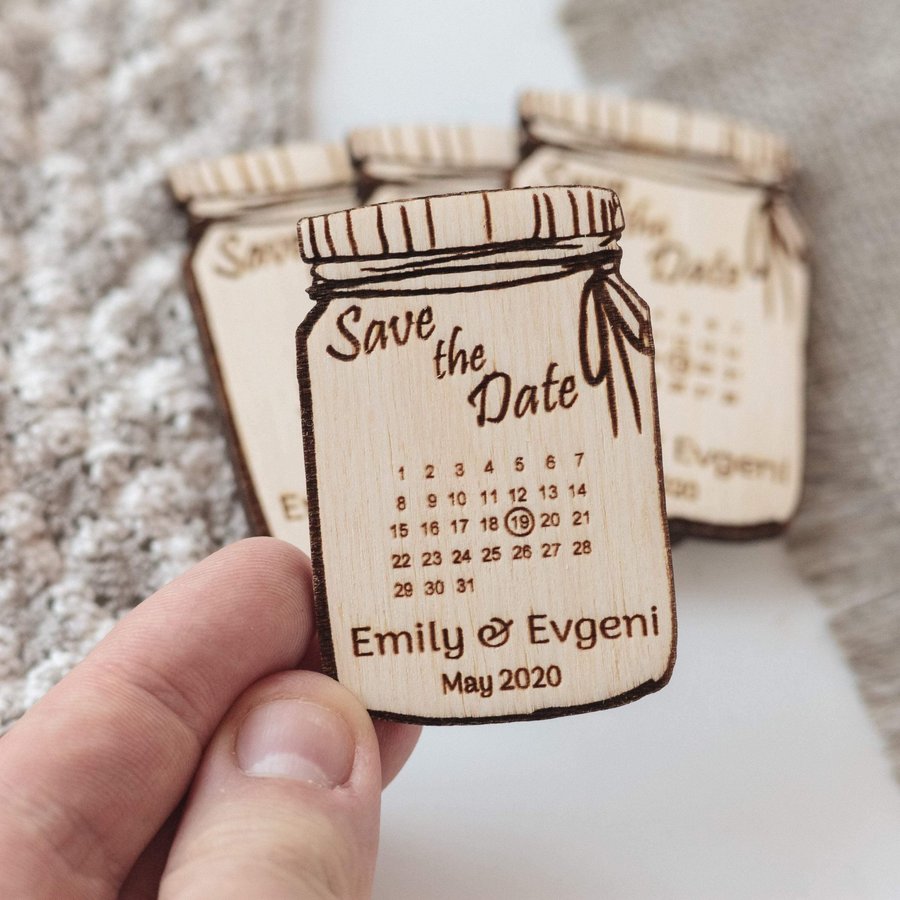 20 pcs Save the date magnets Wedding favors photo magnets