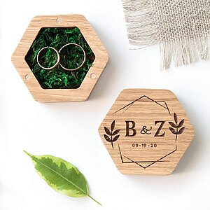 Alternative view of Ring holder for wedding decor ideas, alternative ring pillow, ring box