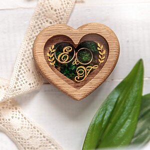 Alternative view of Wooden heart ring box