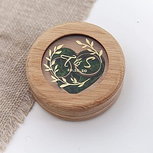 Wedding ring box, ring pillow, ringkissen, double ring bearer box, wedding wood decoration, wooden ring box for wedding ceremony