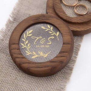 Wooden ring box for wedding ceremony - Dejavuwood