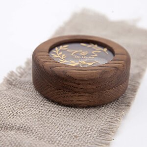 Wooden ring box for wedding ceremony | Wooden bearer box - Dejavuwood