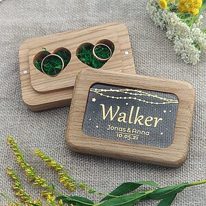 Alternative view of Wedding wooden  ring box new