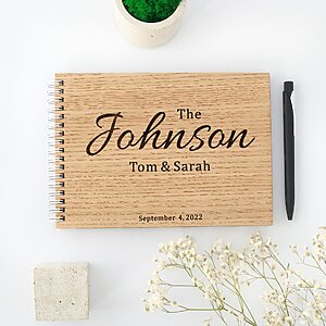 Alternative view of Wedding rustic wooden guest book alternatives