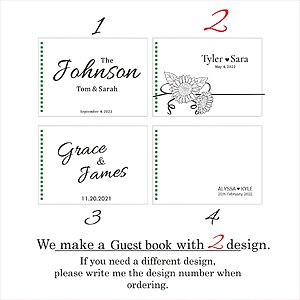 Alternative view of Rustic wedding guest book