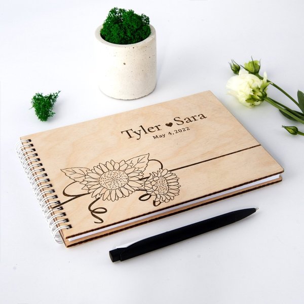 Rustic wedding guest book