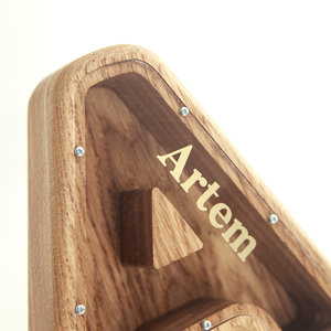 Alternative view of Letters coin bank  for boys or for girls (Wooden Christmas Gifts for kids)