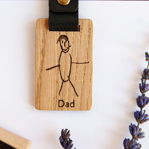 Wooden engraved keychain