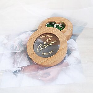 Wooden ring bearer box best anniversary gifts for her