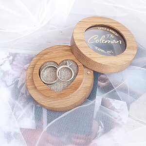 Wooden ring box wedding outdoor wedding ceremony decor