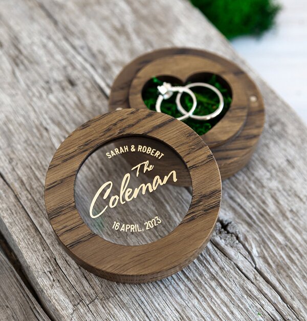 Wooden rings box for wedding best anniversary gifts for wife