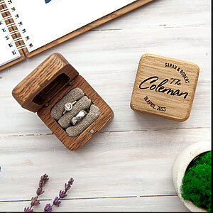 wooden wedding ring box