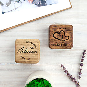 double wood ring pillow | Proposal or Engagement Couple Gifts