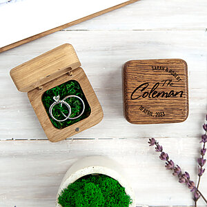 Quad clear Alternative ring box for wedding ceremony