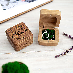 Engagement Wedding Ring Box | Wedding Moss Decor