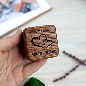 Square Double ring holder for wedding ceremony