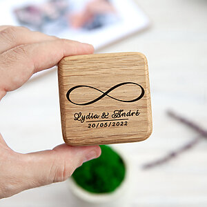 Infinity sun engagement ring box Wedding Moss Decor