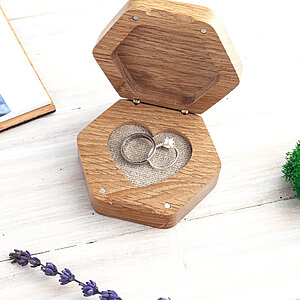 Wedding ring box for ceremony 1st anniversary gifts for her