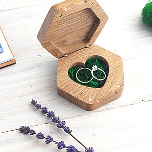 Double ring box outdoor wedding ceremony decor