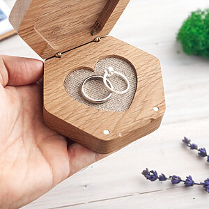 Wooden engagement ring box best anniversary gifts for wife