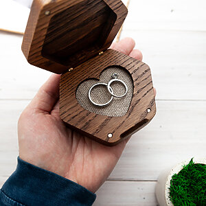 Dark engagement ring box, first anniversary gifts for wife