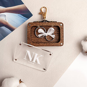 Personalized ring box for dog with initials