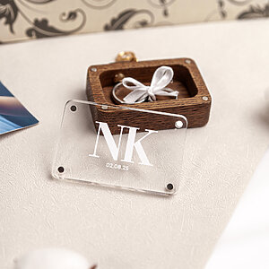 Dog collar with attached ring box for wedding