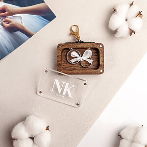 Pet ring holder box attached to collar for wedding