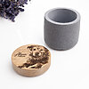 custom pet memorial urn with oak engraved cover
