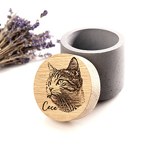 handmade gypsum urn for pet ashes and keepsakes