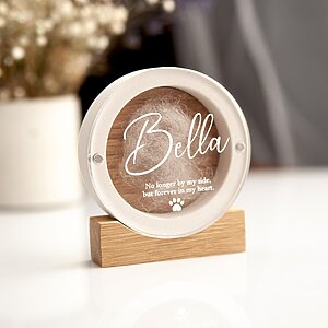 Custom pet memorial fur keepsake box